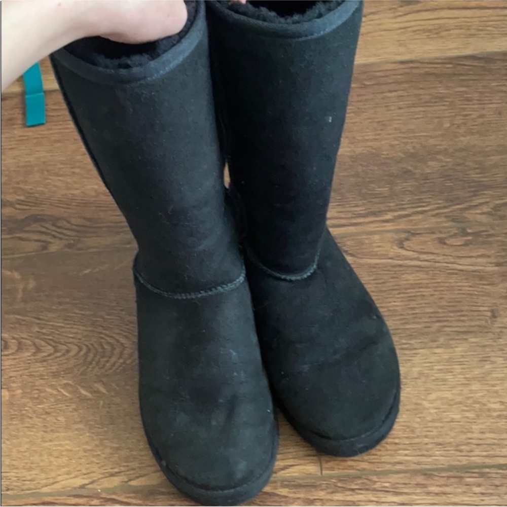 UGG Women's Classic Tall Black Winter Boots - Picture 14 of 15